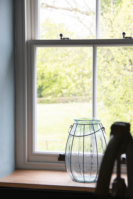 This is an image of a sash window with From the Anvil Ironmongery