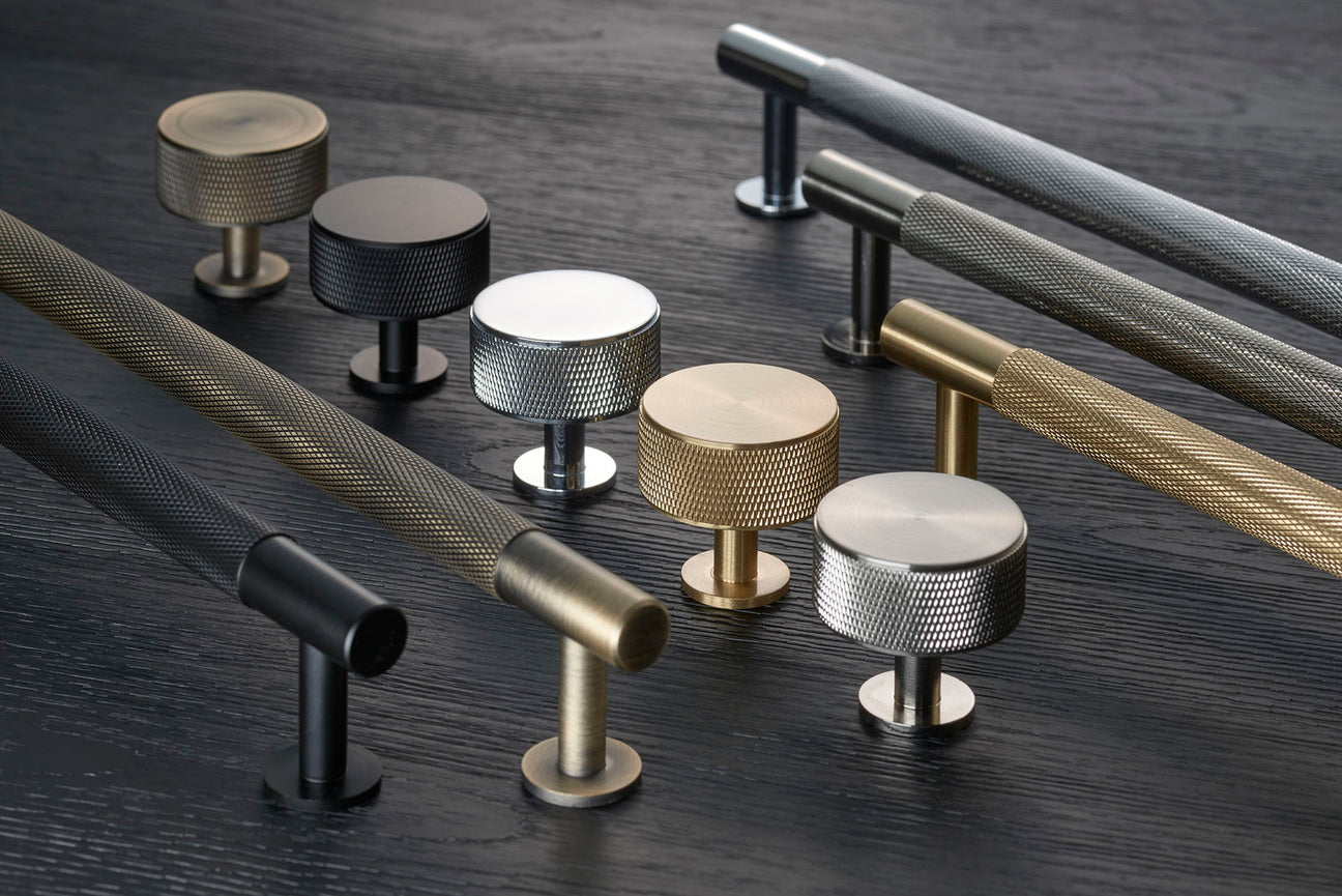 Image showing a range of cabinet hardware in various styles and finishes made by Carlisle Brass available to order from Trade Door Handles