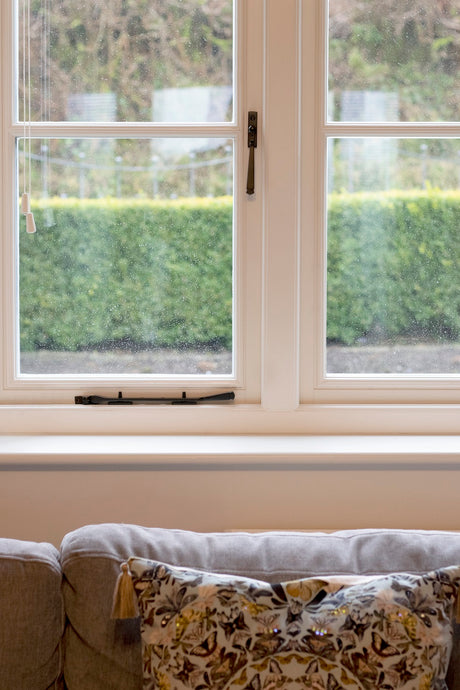Image showing a casement window with from the Ironmongery Casement stay and Fastener