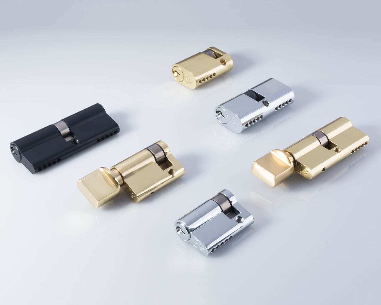 Image showing a range of Euro cylinders made by Carlisle Brass