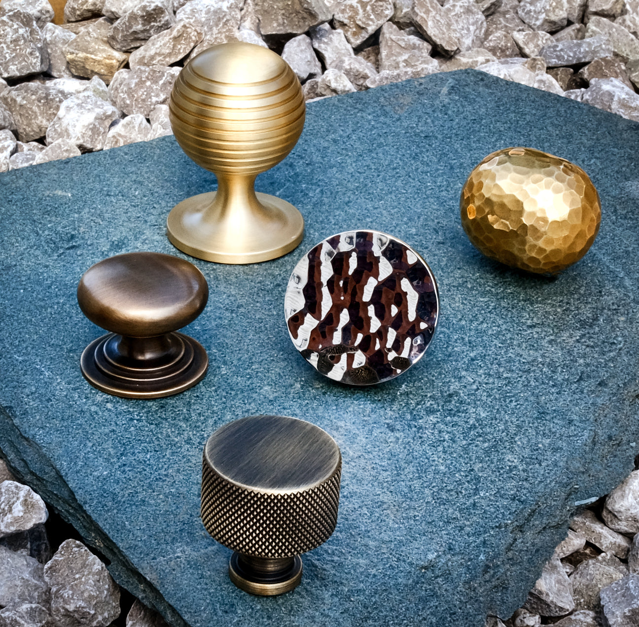 Image showing a selection of cabinet knobs made by Alexander & Wilks