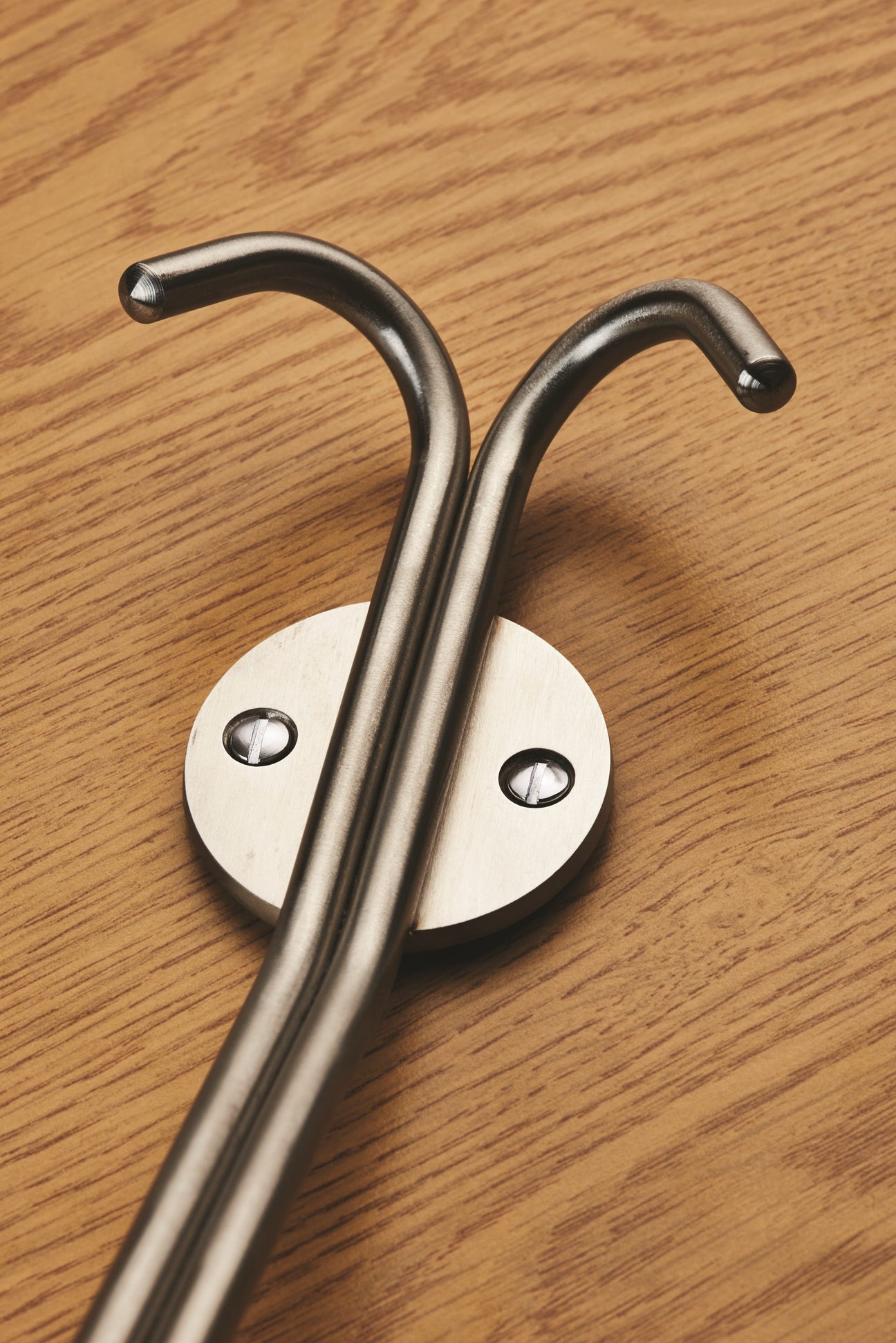 Image showing a hat and coat hook made by EuroSpec in Satin Stainless Steel.  Available to order from Trade Door Handles in Kendal