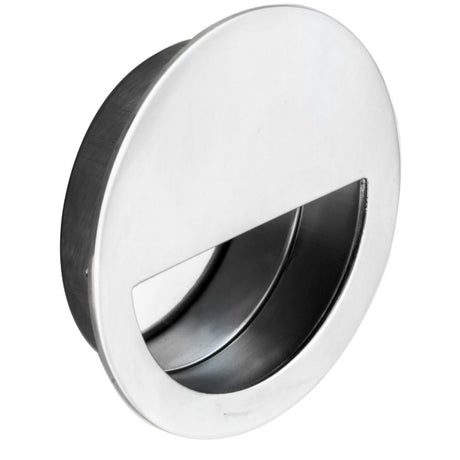 Image showing a flush pull from EuroSpec in Polished Stainless Steel.  Available to order from Trade Door Handles in Kendal
