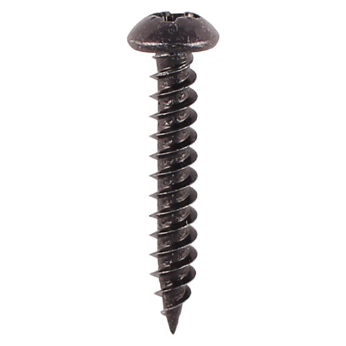 This is an image of Timco - Blackjax Screws - PZ - Round - Black 6 x 1" - (20 PCS TIMpac) 00061BJCP