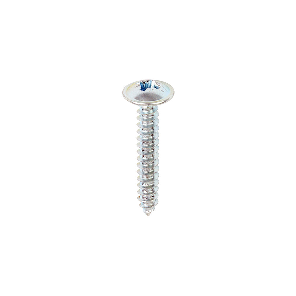 This is an image of Timco - Metal Tapping Screws - PZ - Flange - Self-Tapping - Zinc 8 x 1" - (200 PCS Box) 00081CFAZS