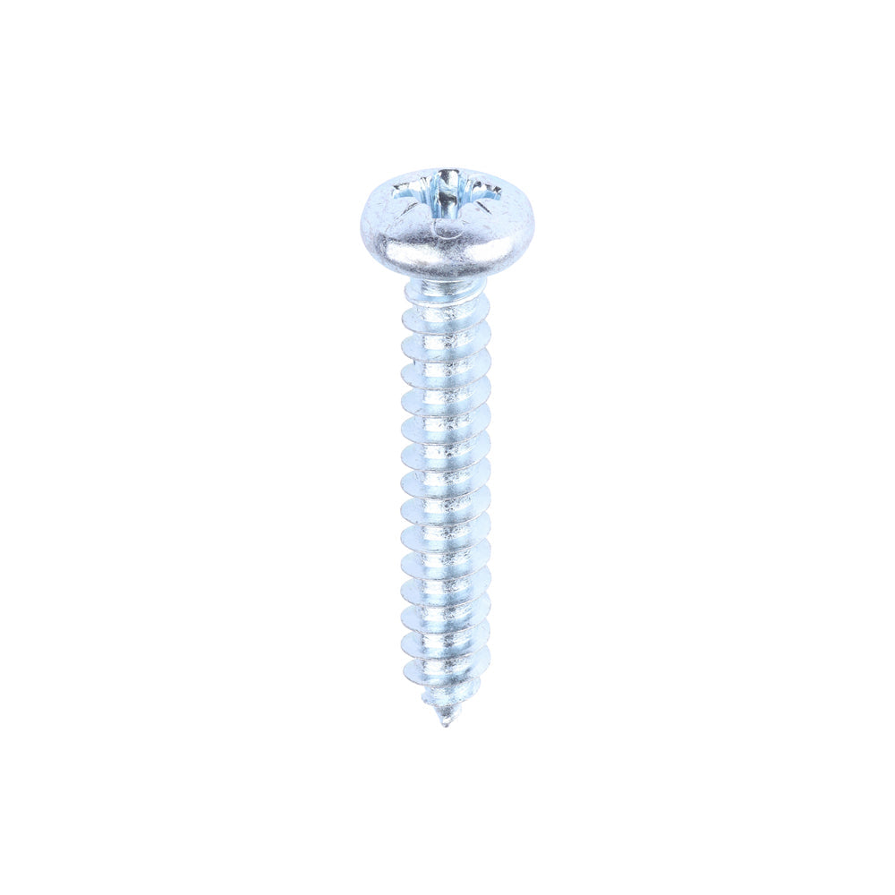 This is an image of Timco - Self-Tapping Screws - PZ - Pan - Zinc 8 x 1" - (200 PCS Box) 00081CPAZS