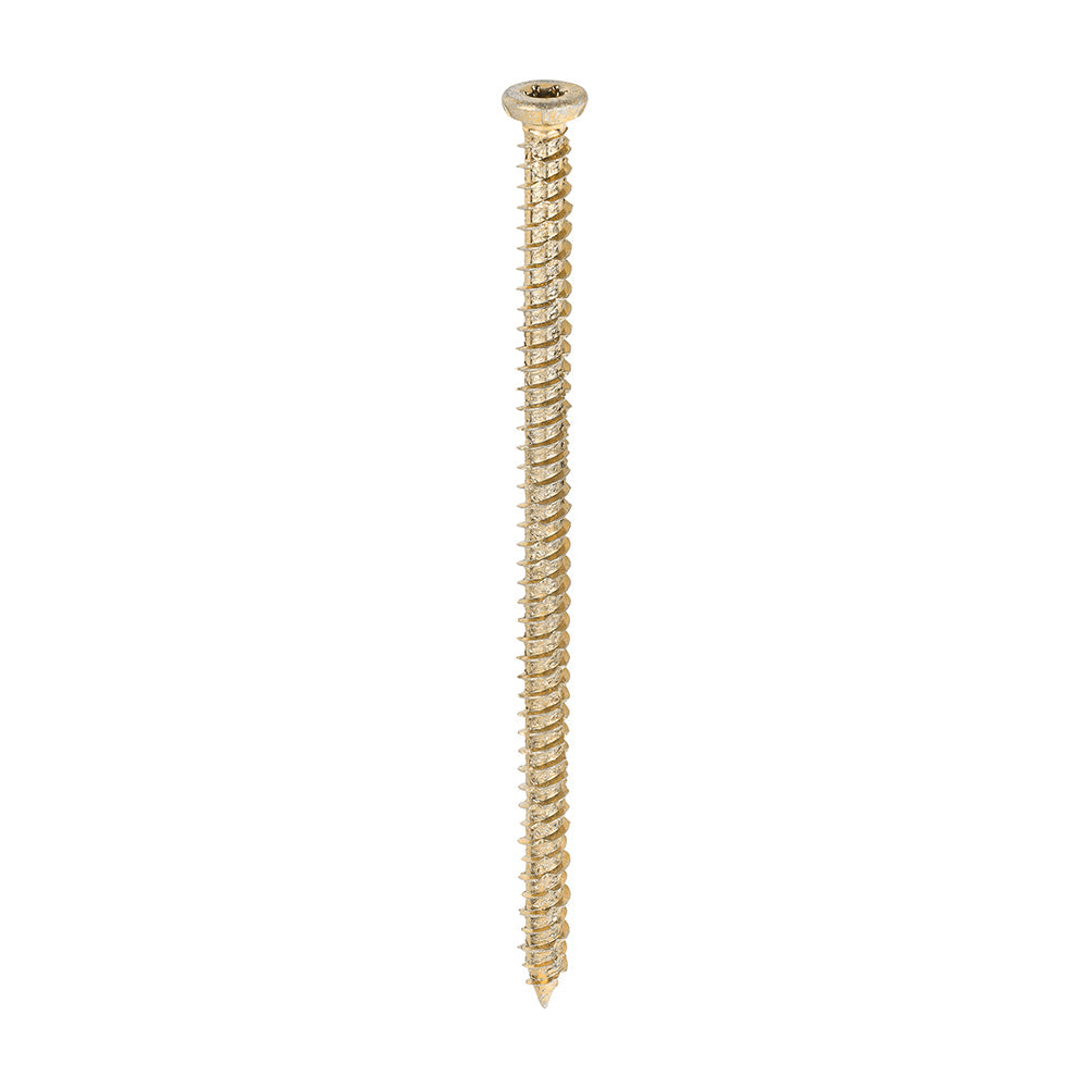 This is an image of Timco - Concrete Screws - TX - Flat Countersunk - Yellow 7.5 x 130mm - (100 PCS Box) 00130TCON