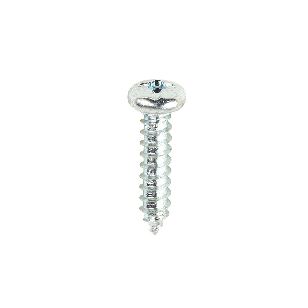 This is an image of Timco - Self-Tapping Screws - PZ - Pan - Zinc 4 x 1/2" - (200 PCS Box) 00412CPAZS