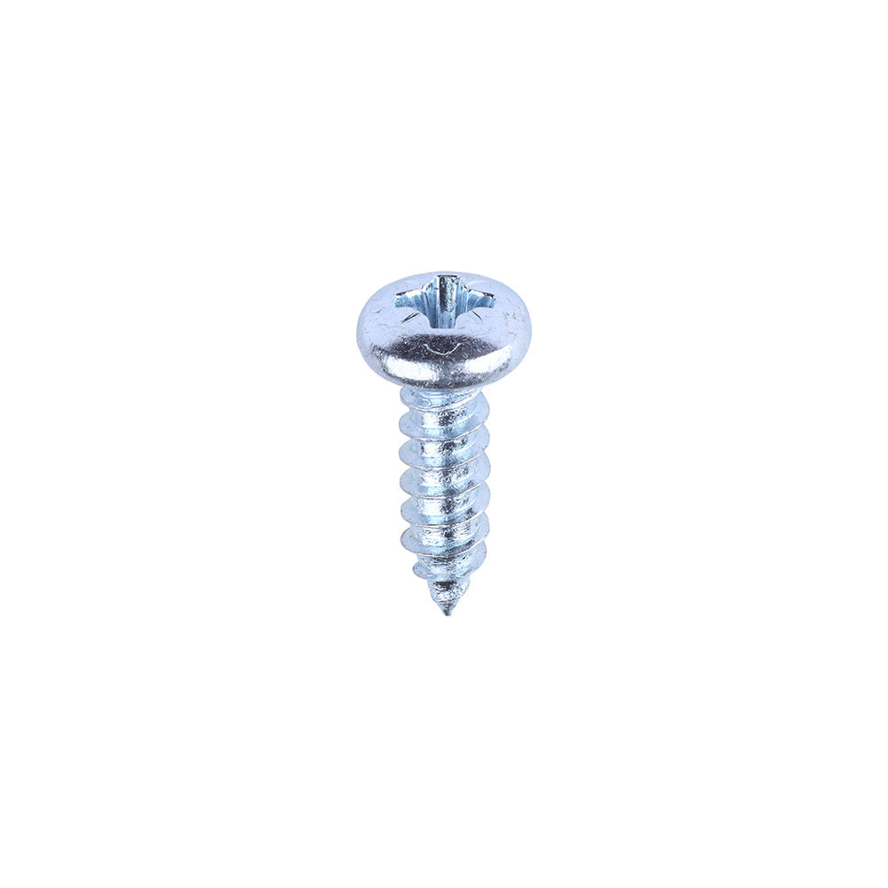 This is an image of Timco - Metal Tapping Screws - PZ - Pan - Self-Tapping - Zinc 4 x 3/8" - (200 PCS Box) 00438CPAZS