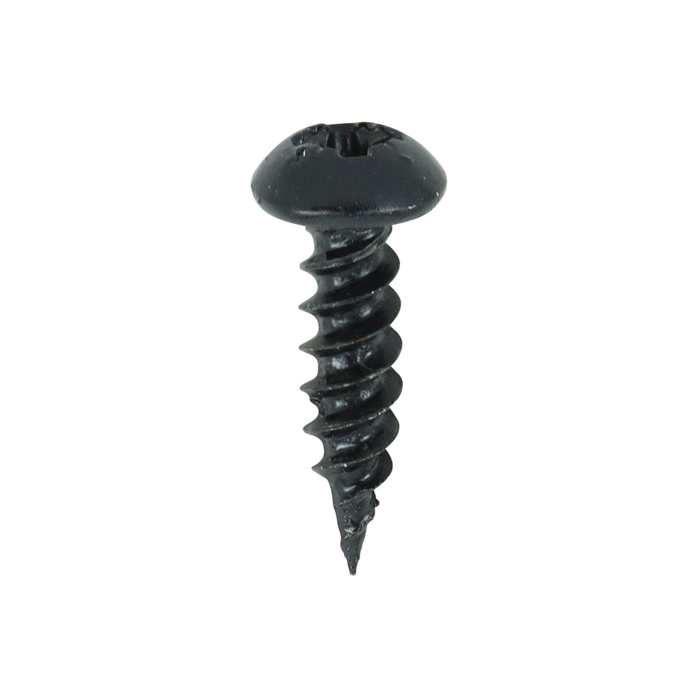 This is an image of Timco - Blackjax Woodscrews - PZ - Round - Black Organic 8 x 5/8" - (200 PCS Box) 00858BJC