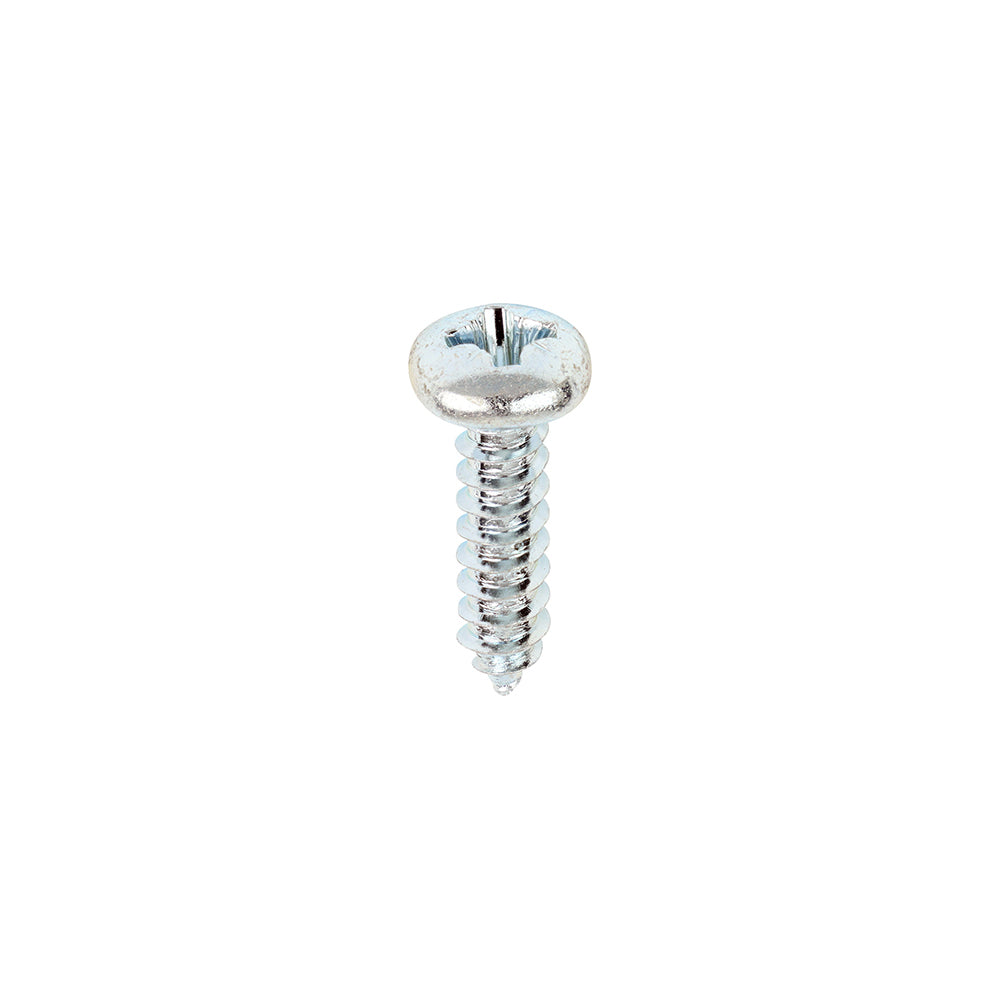 This is an image of Timco - Self-Tapping Screws - PZ - Pan - Zinc 8 x 5/8" - (200 PCS Box) 00858CPAZS