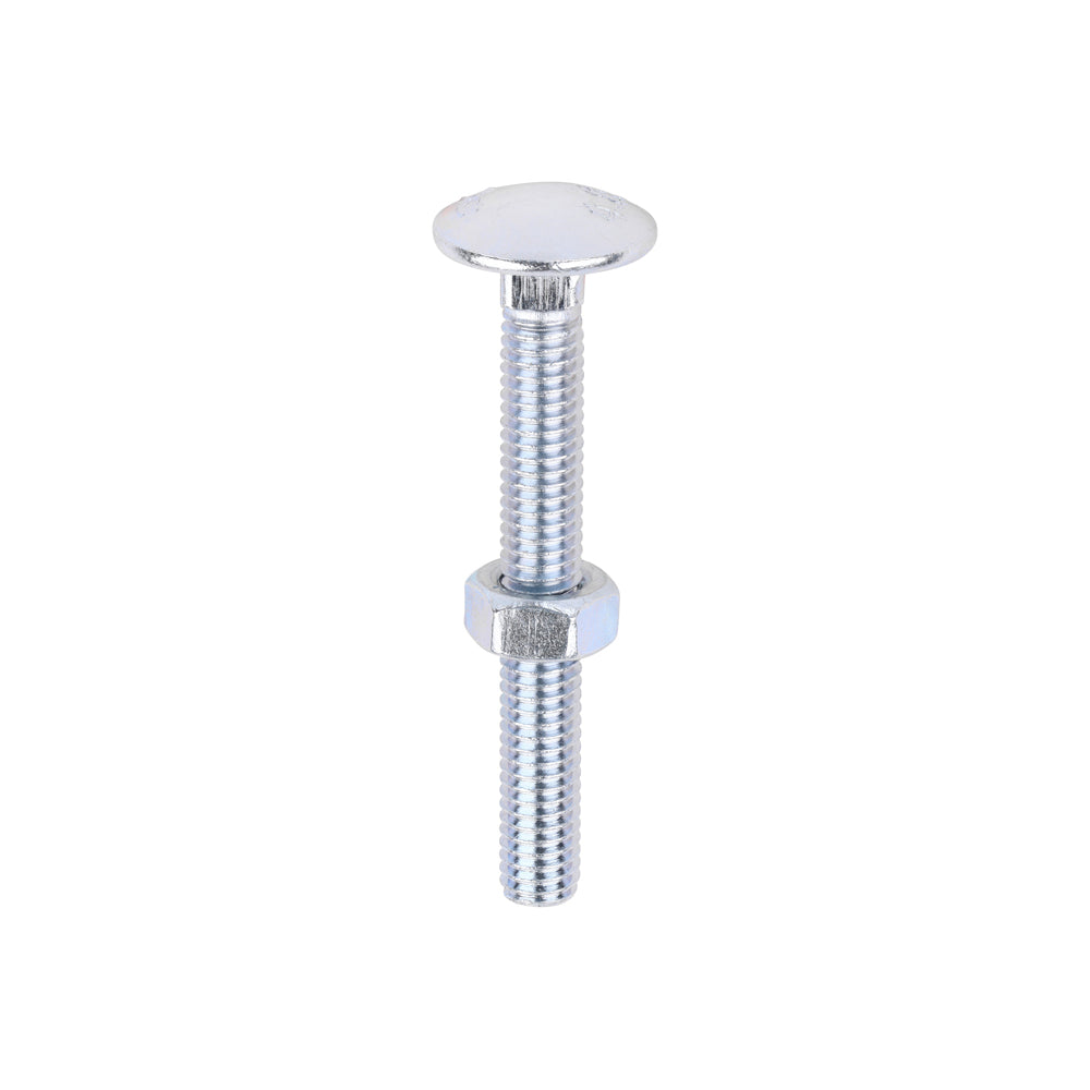 This is an image of Timco - Carriage Bolts & Hex Nuts - Zinc M6 x 50mm - (200 PCS Box) 0650CB