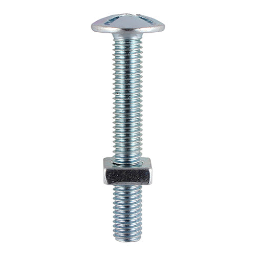 This is an image of Timco - Roofing Bolts & Square Nuts - Zinc M6 x 60mm - (80 PCS TIMbag) 0660RBB