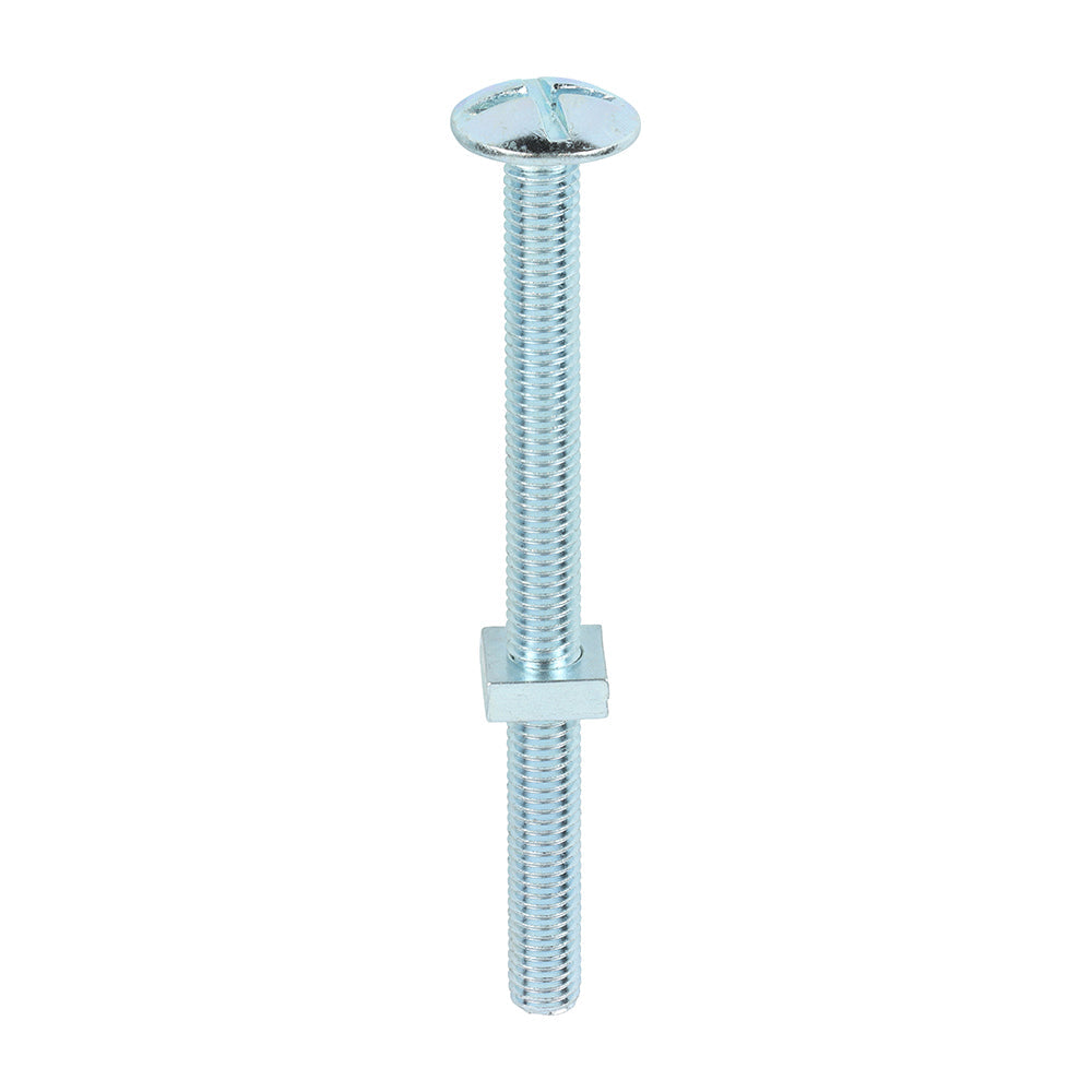 This is an image of Timco - Roofing Bolts with Square Nuts - Zinc M8 x 100mm - (50 PCS Box) 08100RB