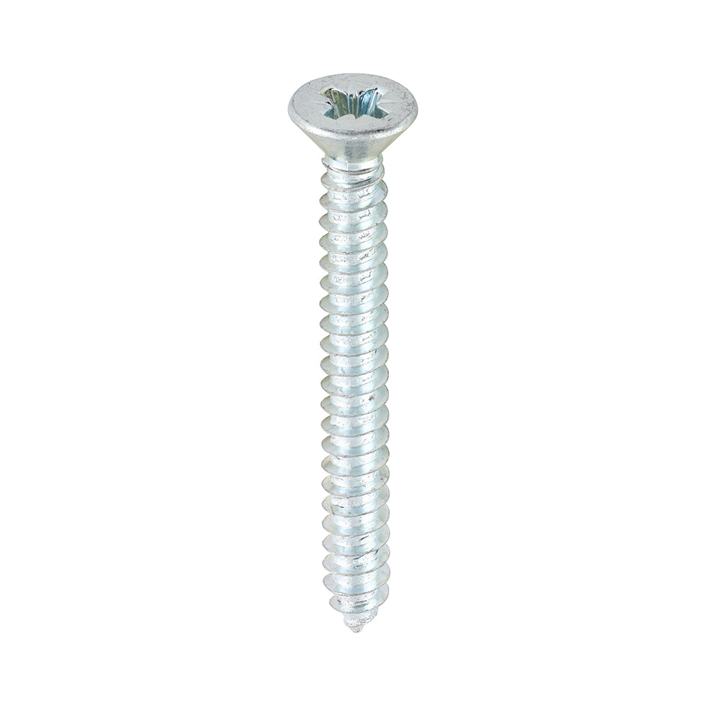 This is an image of Timco - Self-Tapping Screws - PZ - Countersunk - Zinc 8 x 1 1/2" - (200 PCS Box) 08112CCAZS