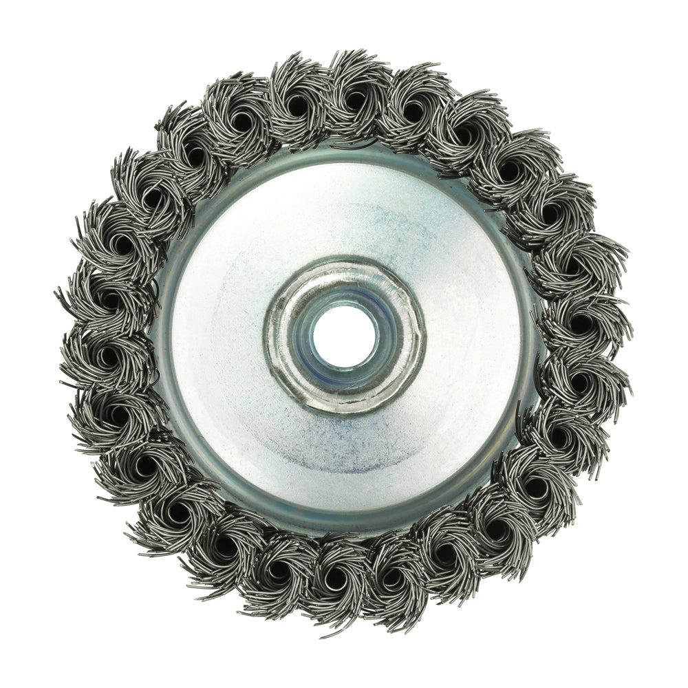 This is an image of Timco - Angle Grinder Cup Brush - Twisted Knot Steel Wire 100mm (1 Each Box) 100TCT