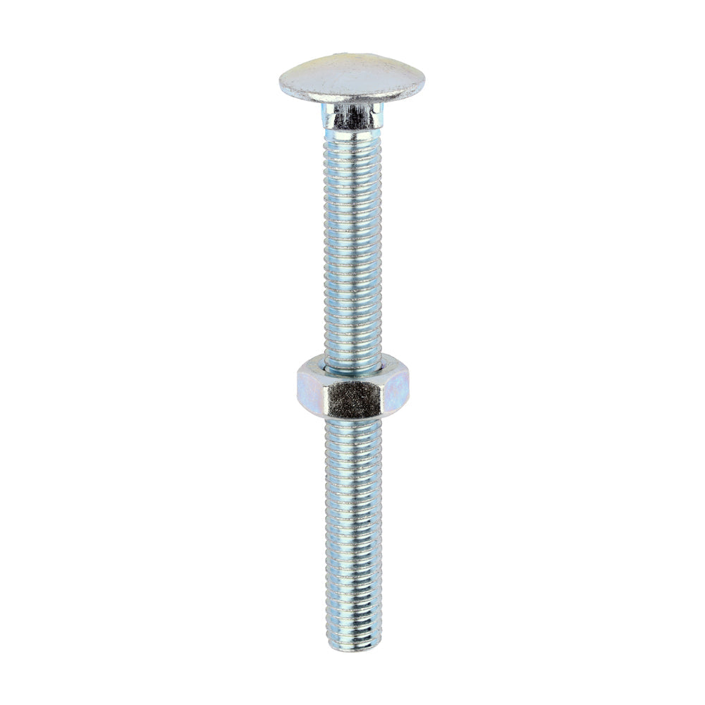 This is an image of Timco - Carriage Bolts & Hex Nuts - Zinc M10 x 100mm - (25 PCS Box) 10100CB