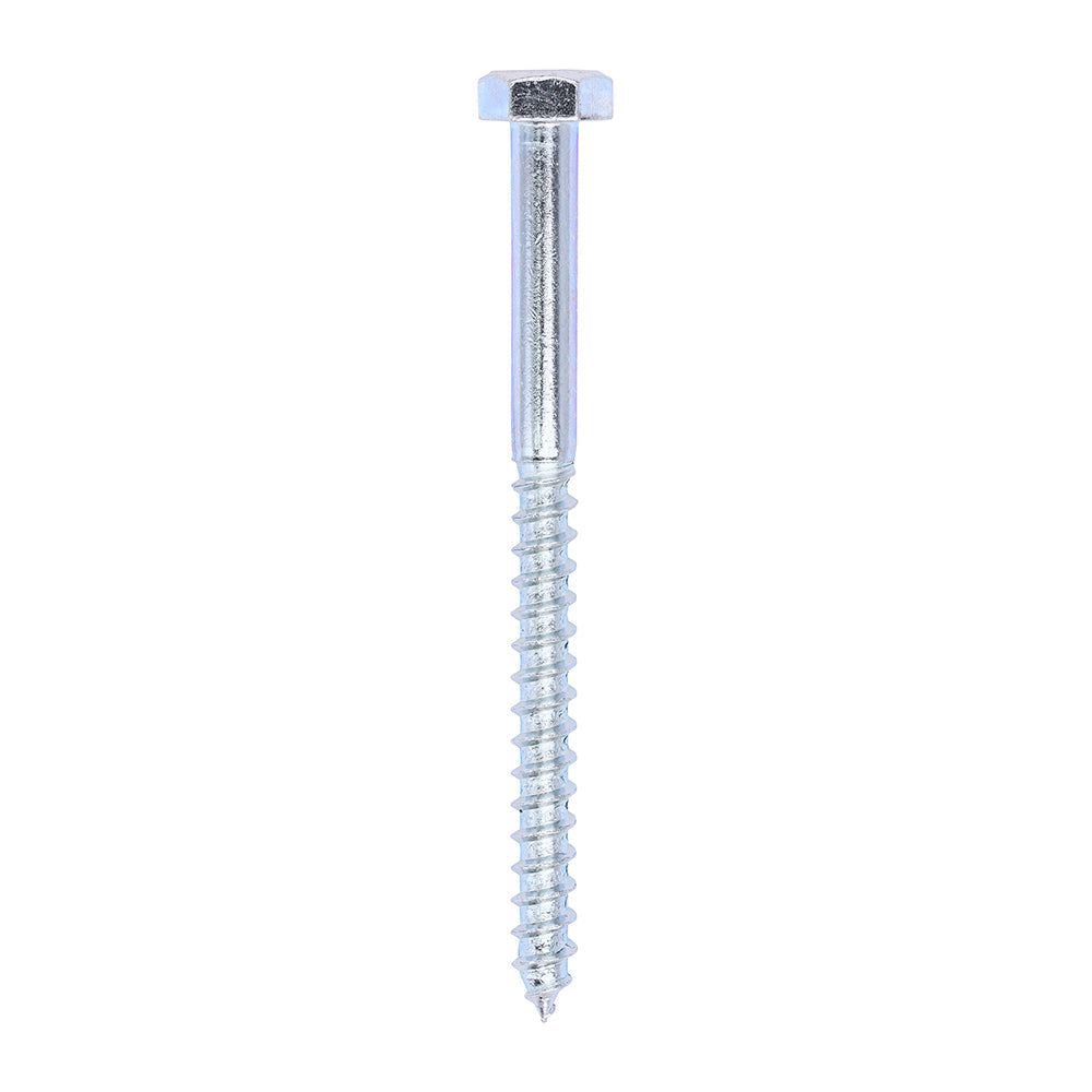 This is an image of Timco - Coach Screws - Hex - Zinc 10.0 x 130mm - (50 PCS Box) 10130CSC