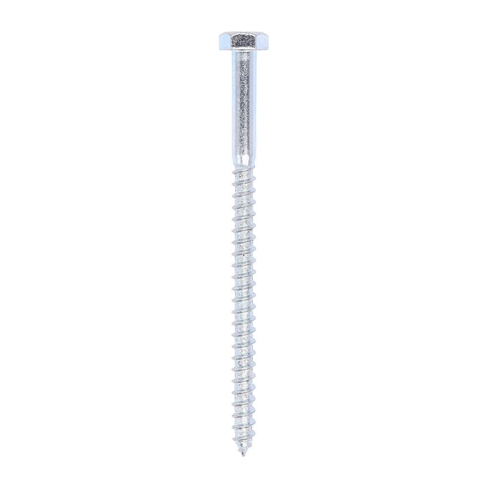 This is an image of Timco - Coach Screws - Hex - Zinc 10.0 x 160mm - (25 PCS Box) 10160CSC