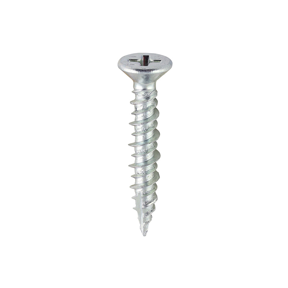This is an image of Timco - Window Fabrication Screws - Countersunk - PH - High-Low Thread - Slash Point - Zinc 4.3 x 25mm - (1000 PCS Box) 104Z