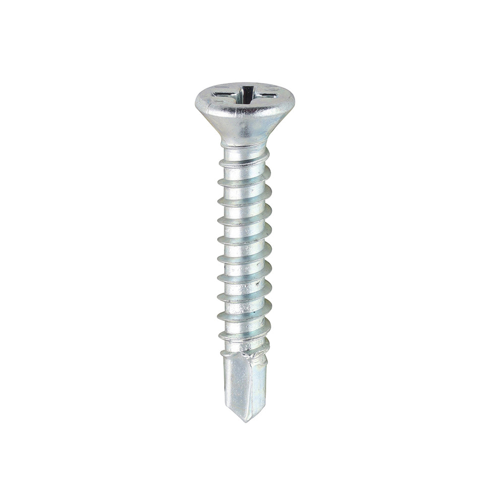 This is an image of Timco - Window Fabrication Screws - Countersunk - PH - Self-Tapping - Self-Drilling Point - Zinc 3.9 x 25mm - (1000 PCS Box) 123Z