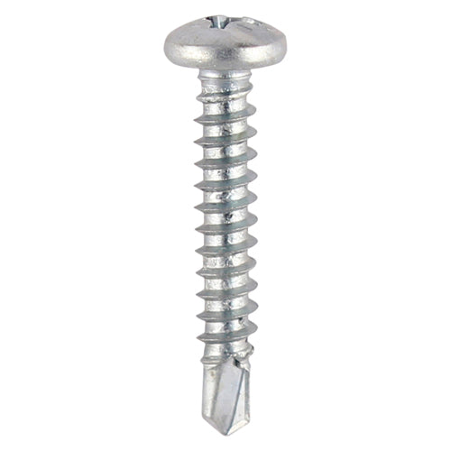 This is an image of Timco - Window Fabrication Screws - Pan - PH - Self-Tapping Thread - Self-Drilling Point - Zinc 4.2 x 25mm - (1000 PCS Box) 133Z