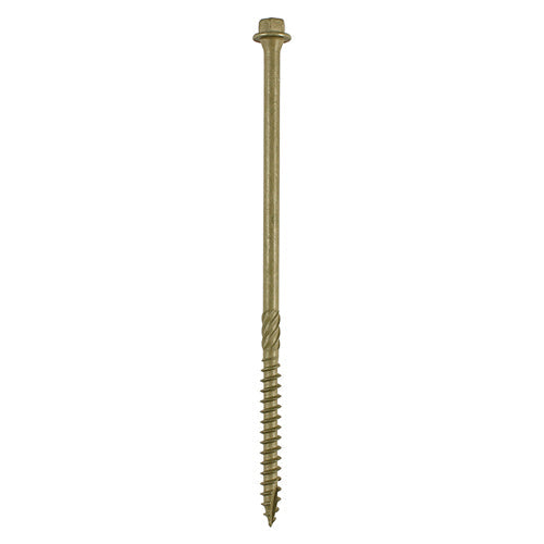 This is an image of Timco - Timber Frame Construction & Landscaping Screws - Hex - Exterior - Green Organic 6.7 x 150mm - (50 PCS Box) 150IN