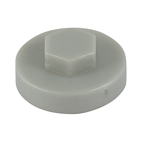 This is an image of Timco - Hex Head Cover Caps - White 16mm - (1000 PCS Bag) 1600E55CAP
