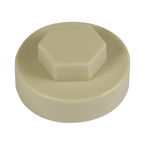 This is an image of Timco - Hex Head Cover Caps - Beige 16mm - (1000 PCS Bag) 1608B17CAP