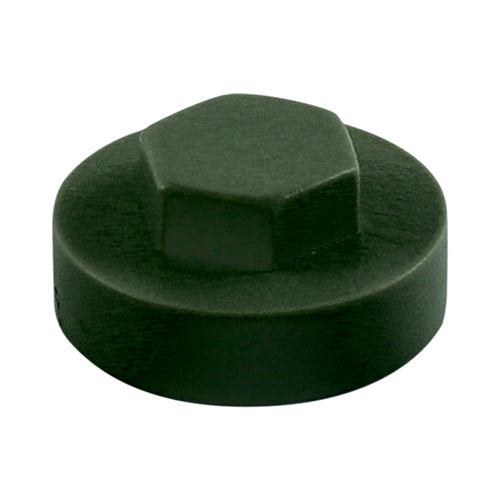 This is an image of Timco - Hex Head Cover Caps - Juniper Green 16mm - (1000 PCS Bag) 1612B29CAP