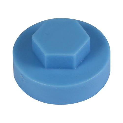 This is an image of Timco - Hex Head Cover Caps - Cornflower 16mm - (1000 PCS Bag) 1620E51CAP