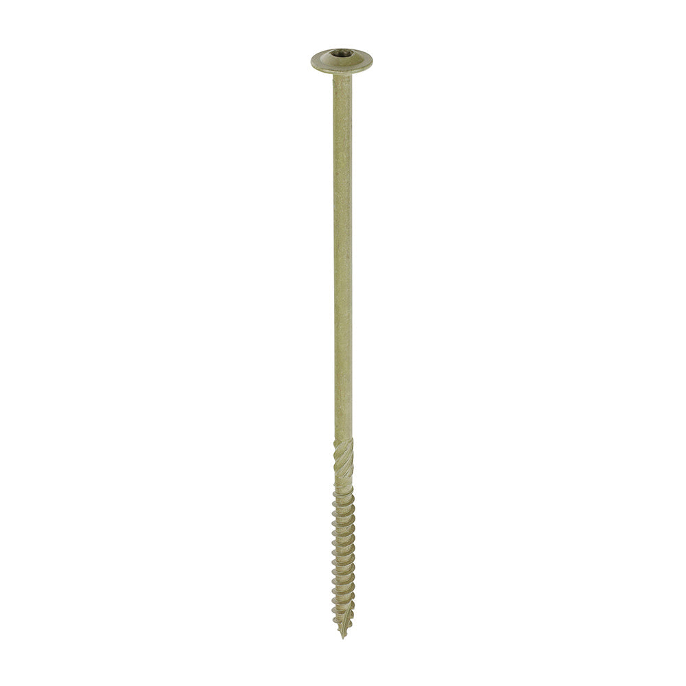 This is an image of Timco - Timber Screws - TX - Wafer - Exterior - Green 6.7 x 175mm - (4 PCS TIMpac) 175INDEXWP