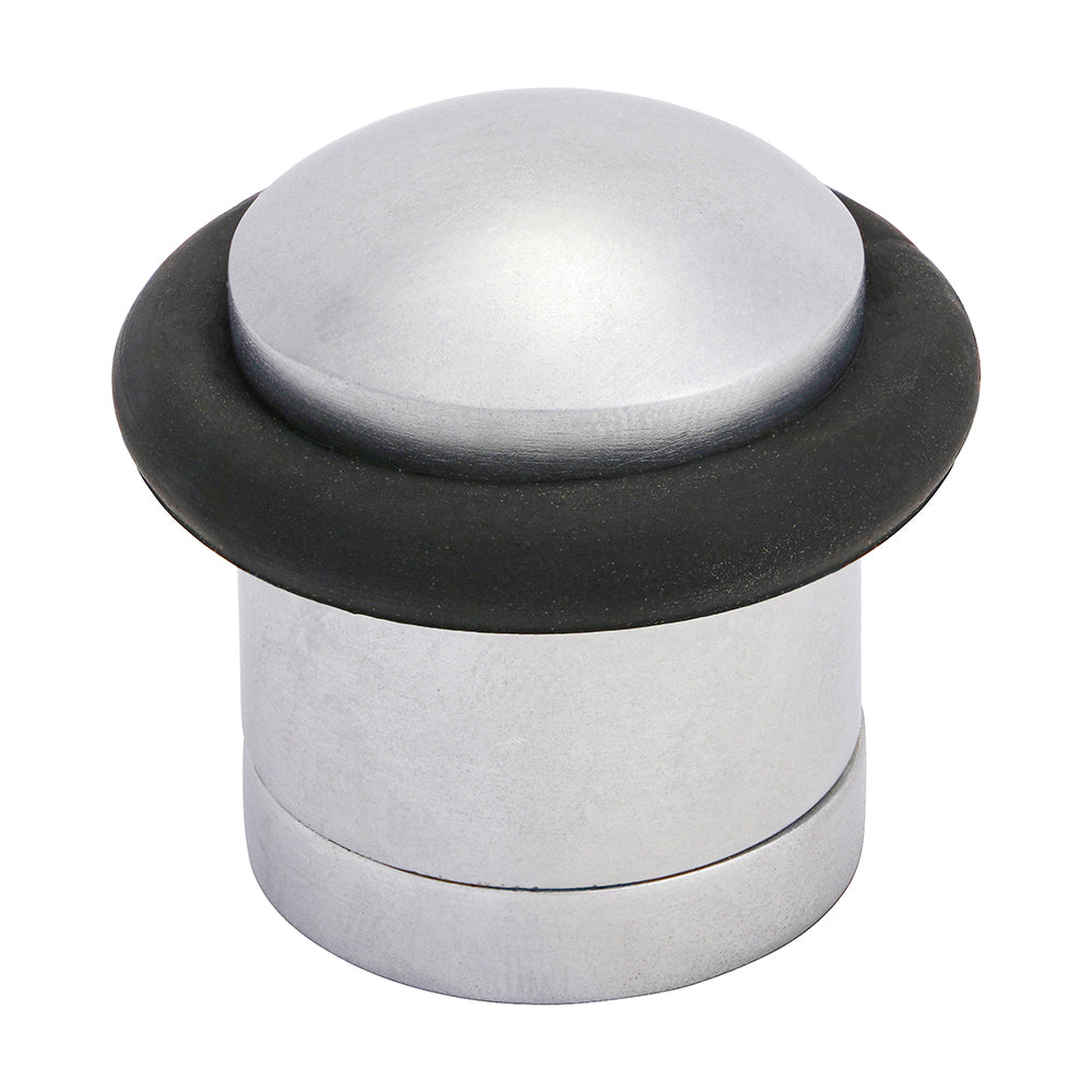 This is an image of Timco - Cylinder Door Stop - Satin Chrome 41mm (1 Each TIMpac) 200049P