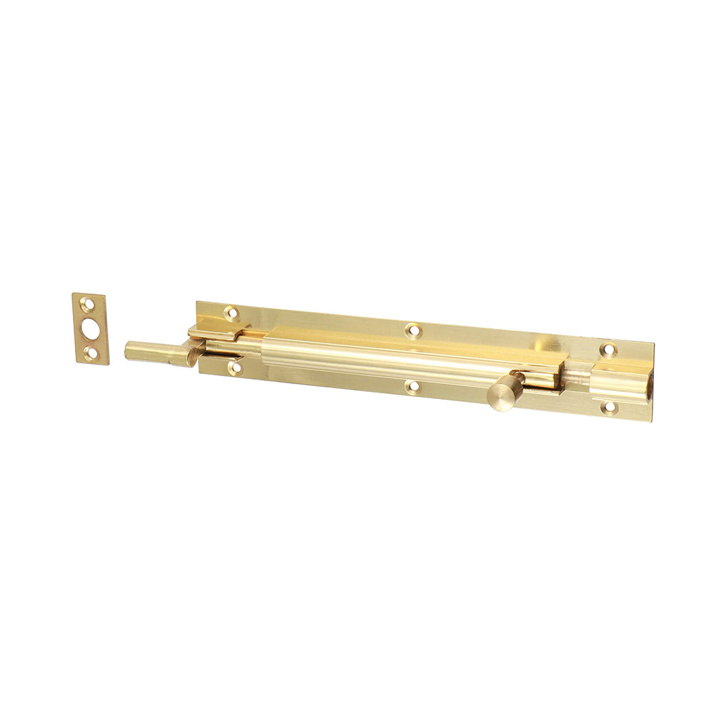 This is an image of Timco - Necked Barrel Bolt - Polished Brass 150 x 25mm (1 Each Bag) 200200
