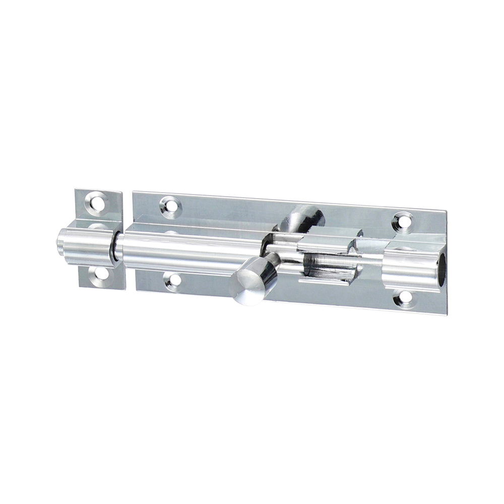 This is an image of Timco - Straight Barrel Bolt - Polished Chrome 75 x 25mm (1 Each Bag) 200225