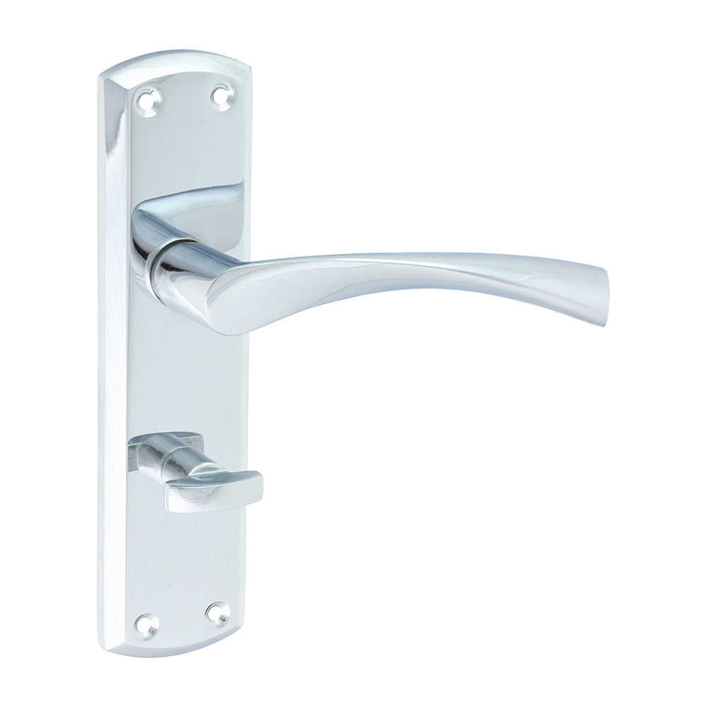 This is an image of Timco - Zeta Bathroom Handles - Polished Chrome 175 x 45 (1 Pairs Blister Pack) 200855