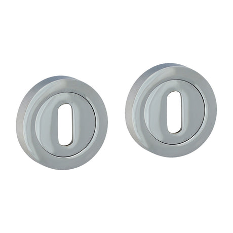 This is an image of Timco - Standard Profile Escutcheon - Polished Chrome 51mm (1 Pairs Blister Pack) 200876
