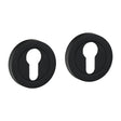 This is an image of Timco - Euro Profile Escutcheon - Matt Black 51mm (1 Pairs Blister Pack) 200880