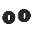 This is an image of Timco - Standard Profile Escutcheon - Matt Black 51mm (1 Pairs Blister Pack) 200941