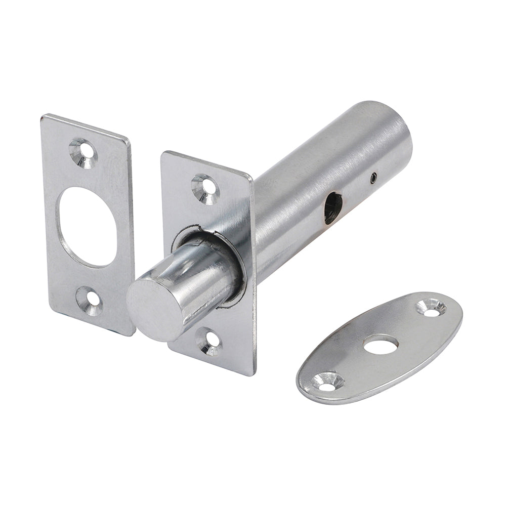 This is an image of Timco - Door Rack Bolts - Polished Chrome 60mm (2 Pieces TIMpac) 200951P
