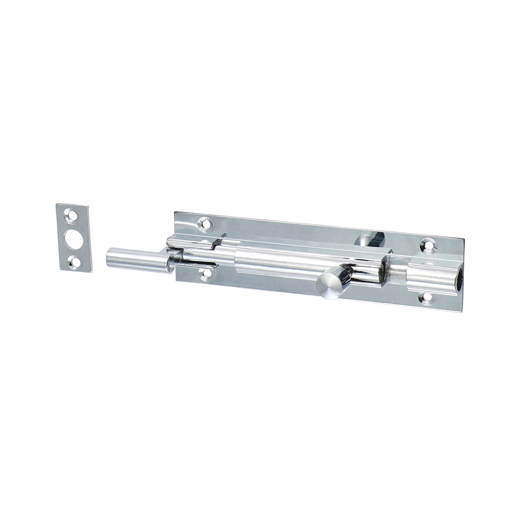 This is an image of Timco - Necked Barrel Bolt - Polished Chrome 100 x 25mm (1 Each Bag) 200996