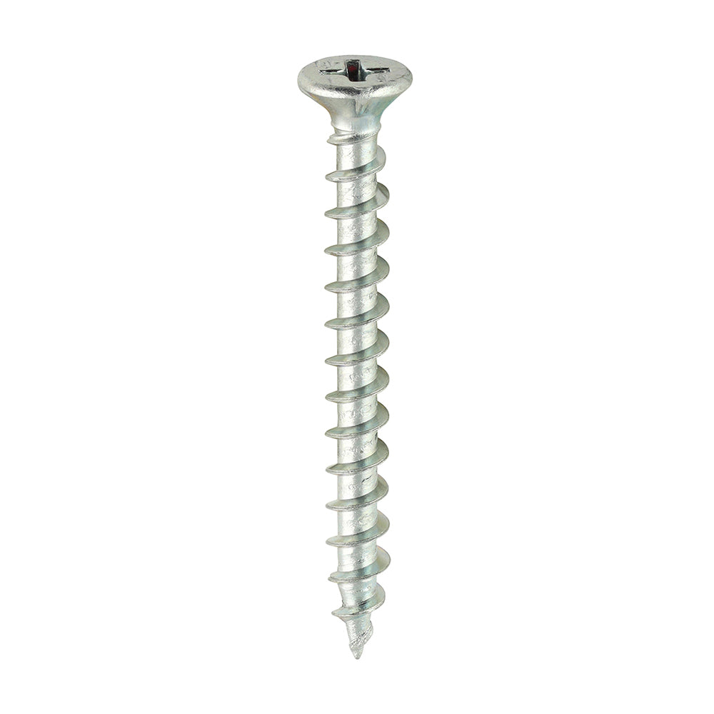 This is an image of Timco - Window Fabrication Screws - Countersunk with Ribs - PH - Single Thread - Gimlet Point - Zinc 4.3 x 40mm - (1000 PCS Box) 206Z