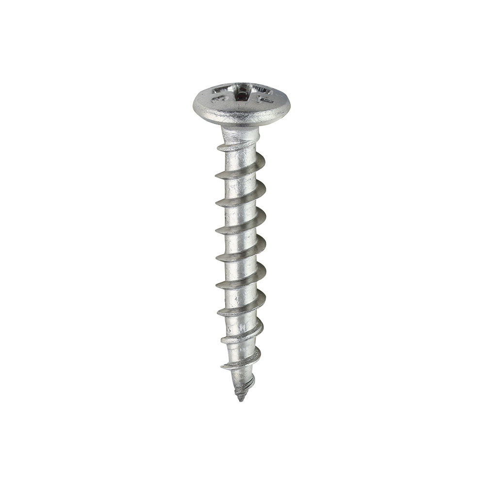 This is an image of Timco - Window Fabrication Screws - Friction Stay - Shallow Pan Countersunk - PH - Single Thread - Gimlet Tip - Stainless Steel 4.3 x 25mm - (1000 PCS Box) 212SS
