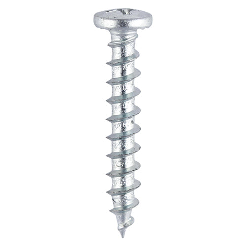 This is an image of Timco - Window Fabrication Screws - Friction Stay - Shallow Pan with Serrations - PH - Single Thread - Gimlet Point - Zinc 4.8 x 16mm - (1000 PCS Box) 215Z