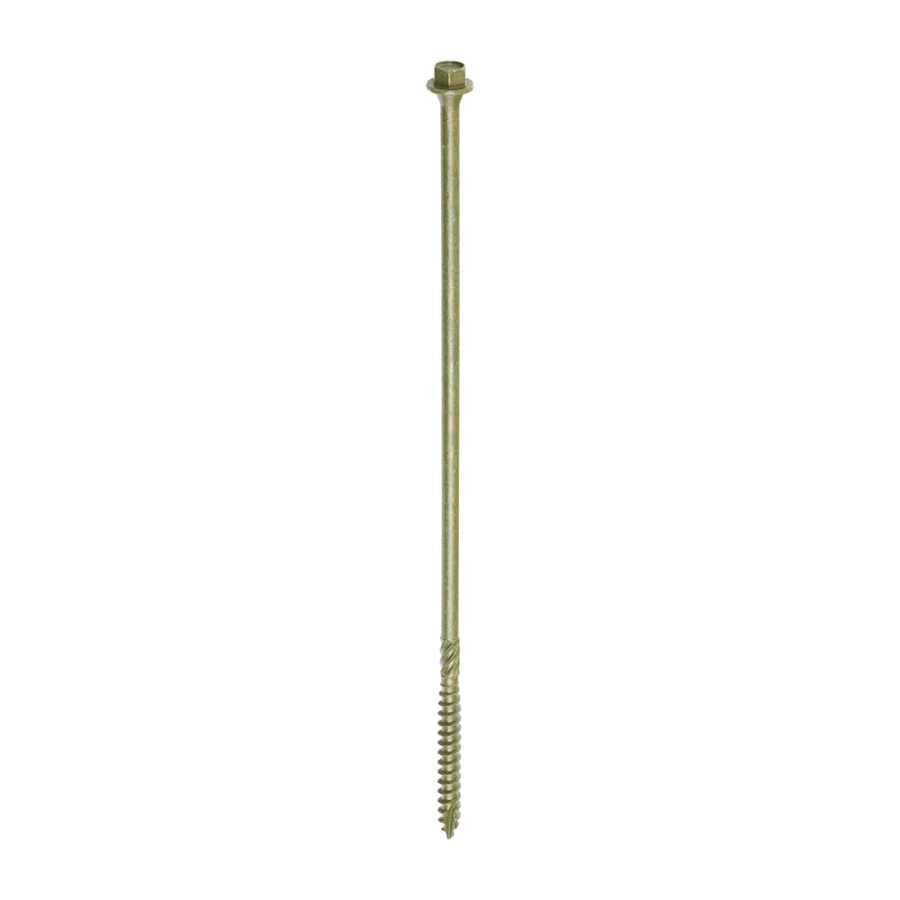 This is an image of Timco - Timber Screws - Hex Head - Exterior - Green 6.7 x 225mm - (4 PCS TIMpac) 225INDEXP