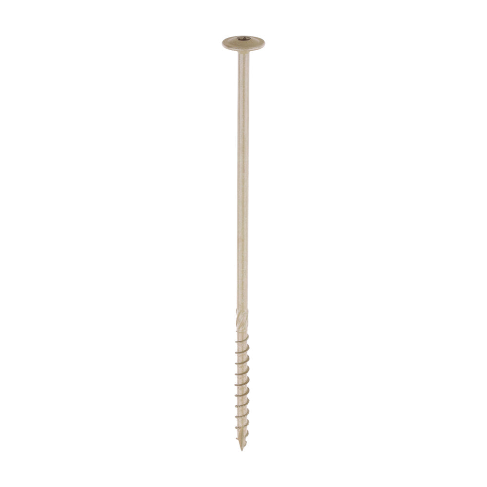 This is an image of Timco - Timber Screws - TX - Wafer - Exterior - Green 8.0 x 225mm - (4 PCS TIMpac) 225INDEXWP