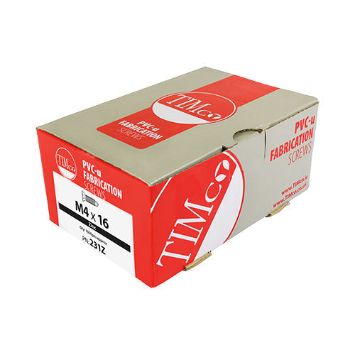 This is an image of Timco - Window Fabrication Screws - Countersunk Facet - PH - Metric Thread - Self-Drilling Point - Zinc M4 x 13mm - (1000 PCS Box) 230Z