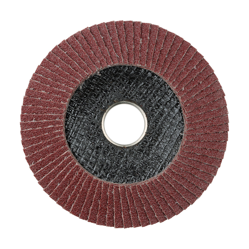 This is an image of Timco - Set of Flap Discs - Aluminium Oxide - Type 29 Conical - 80 Grit 115 x 22.23 (10 Pieces Pack) 231322