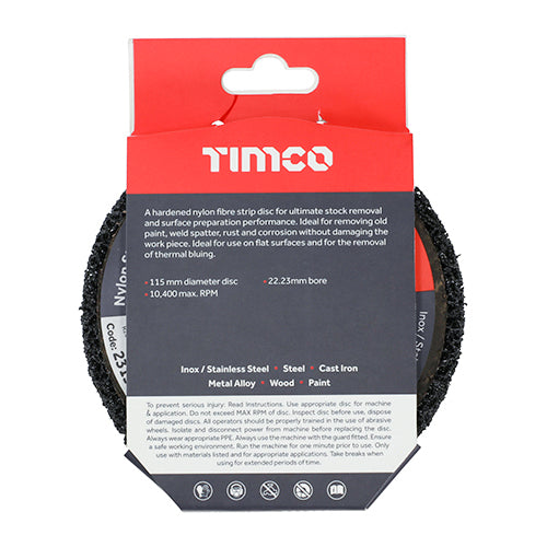 This is an image of Timco - Nylon Stripping & Preparation Disc 115 x 22.23 (1 Each Pack) 231363