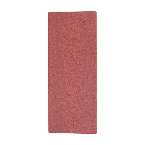 This is an image of Timco - 1/3 Sanding Sheets - 120 Grit - Red - Unpunched 93 x 230mm (5 Pieces Pack) 231751